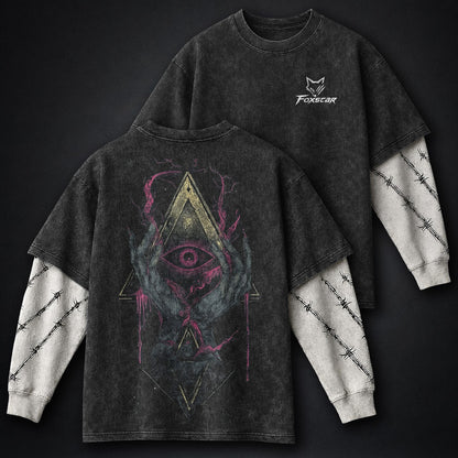 Premium Washed Double Sleeves T-Shirt