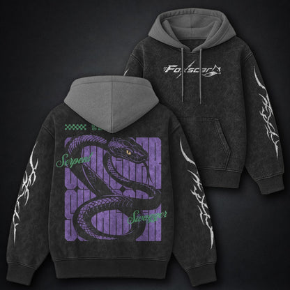 Prime Black And Grey Washed Hoodie