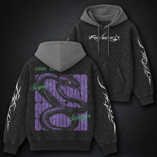 Prime Black And Grey Washed Hoodie