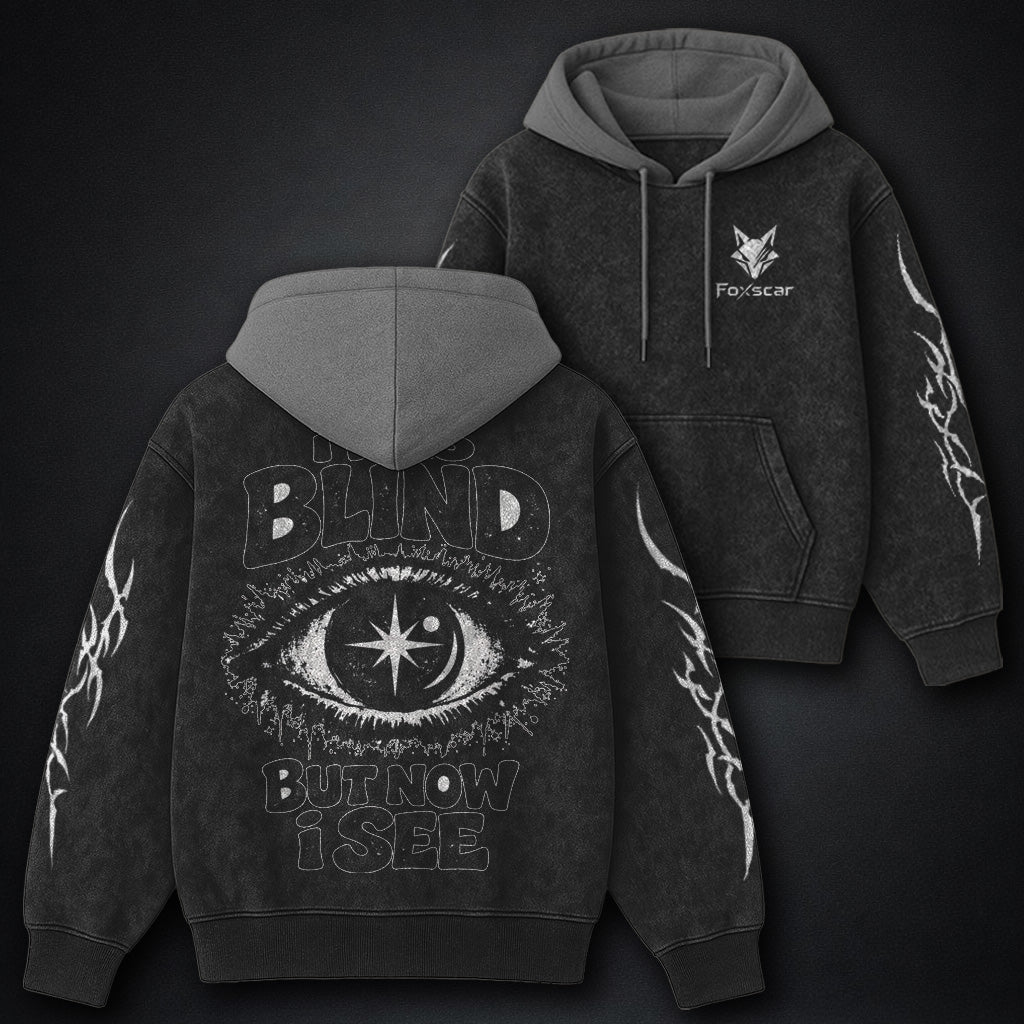 Amazing Black And Grey Washed Hoodie