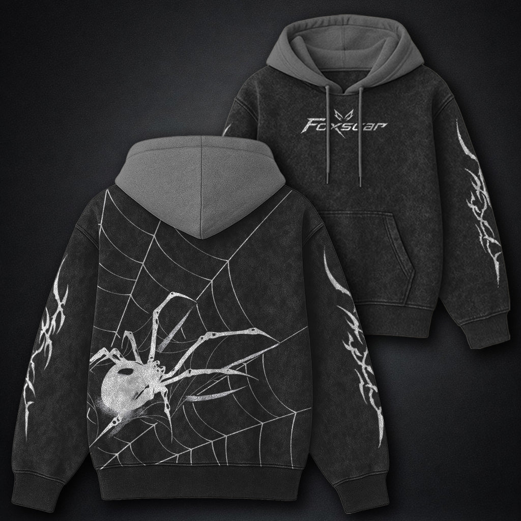 Fresh Black And Grey Washed Hoodie