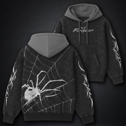 Fresh Black And Grey Washed Hoodie