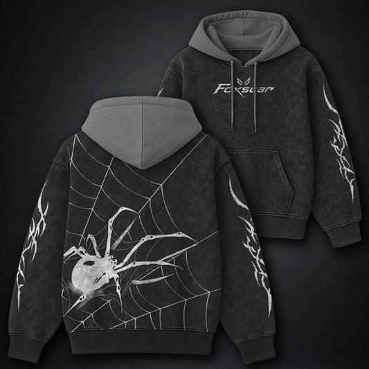 Fresh Black And Grey Washed Hoodie