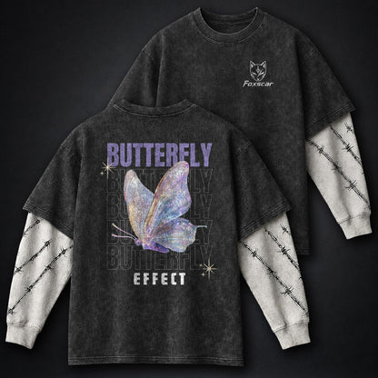 Amazing Washed Double Sleeves T-Shirt