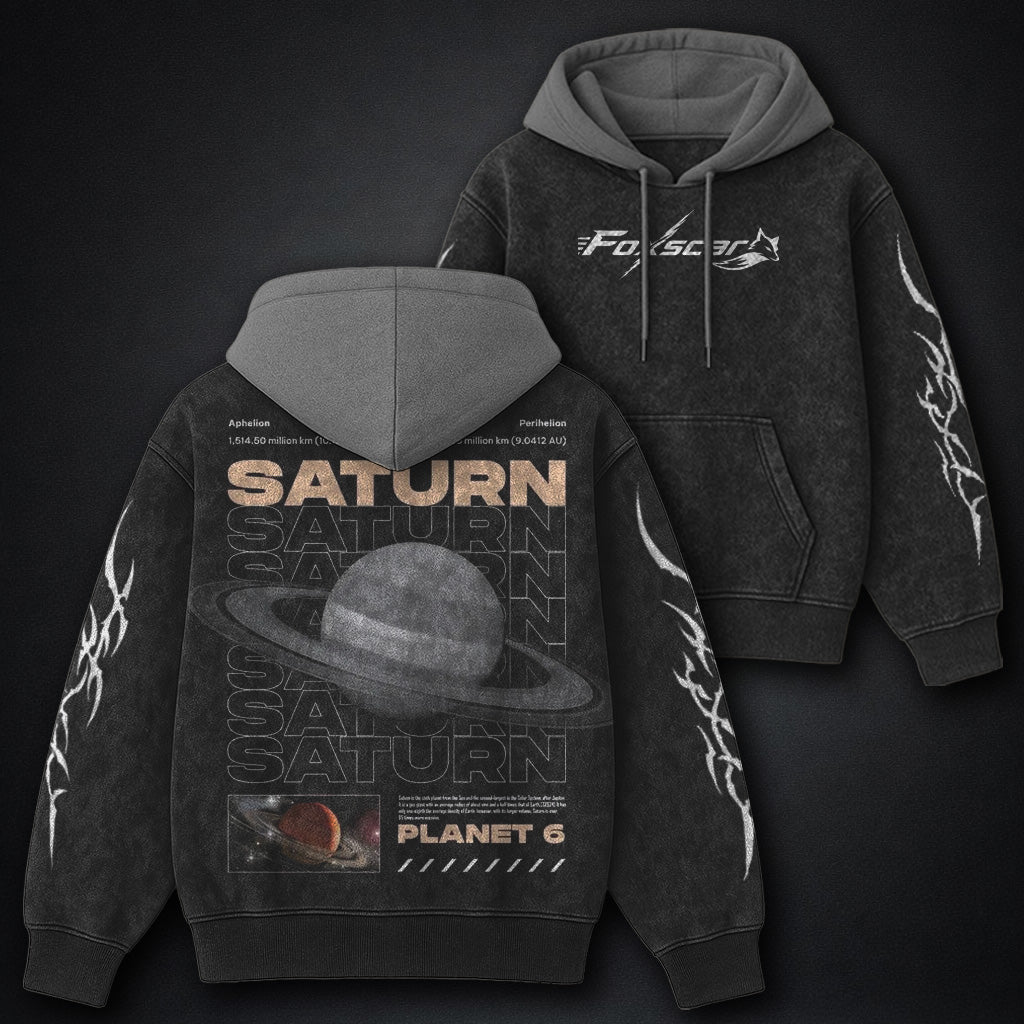 Luxe Black And Grey Washed Hoodie