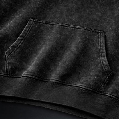 Supreme Black And Grey Washed Hoodie